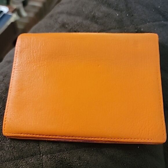 HERMÈS SMALL LEATHER AGENDA/NOTEPAD CASE BURNT ORANGE GOOD USED CONDITION - Picture 6 of 16